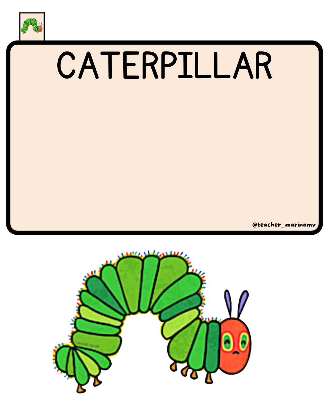 Librito tipo juego: The very hungry caterpillar