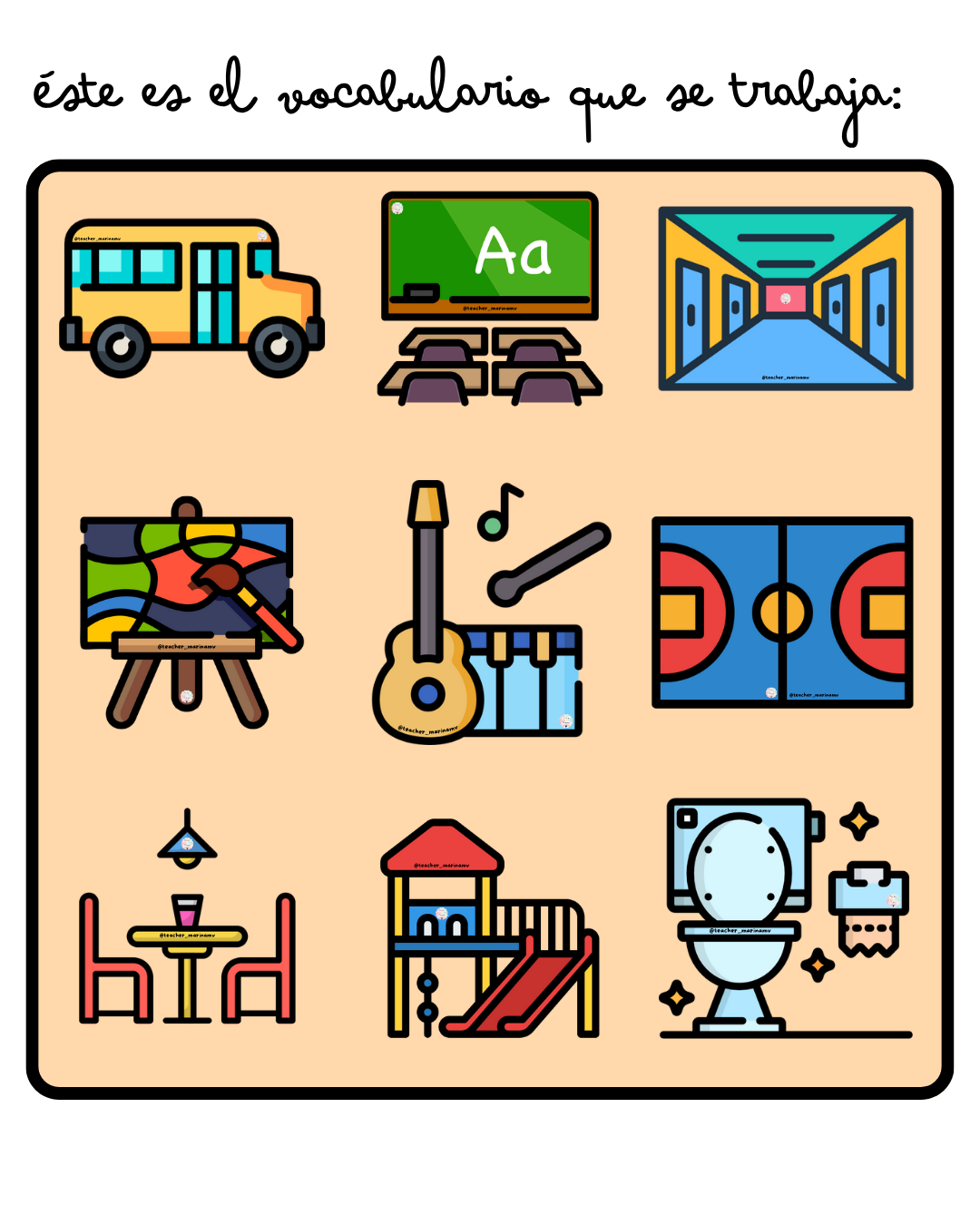 Imágenes: School Objects