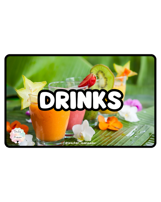 Librito tipo juego: Drinks