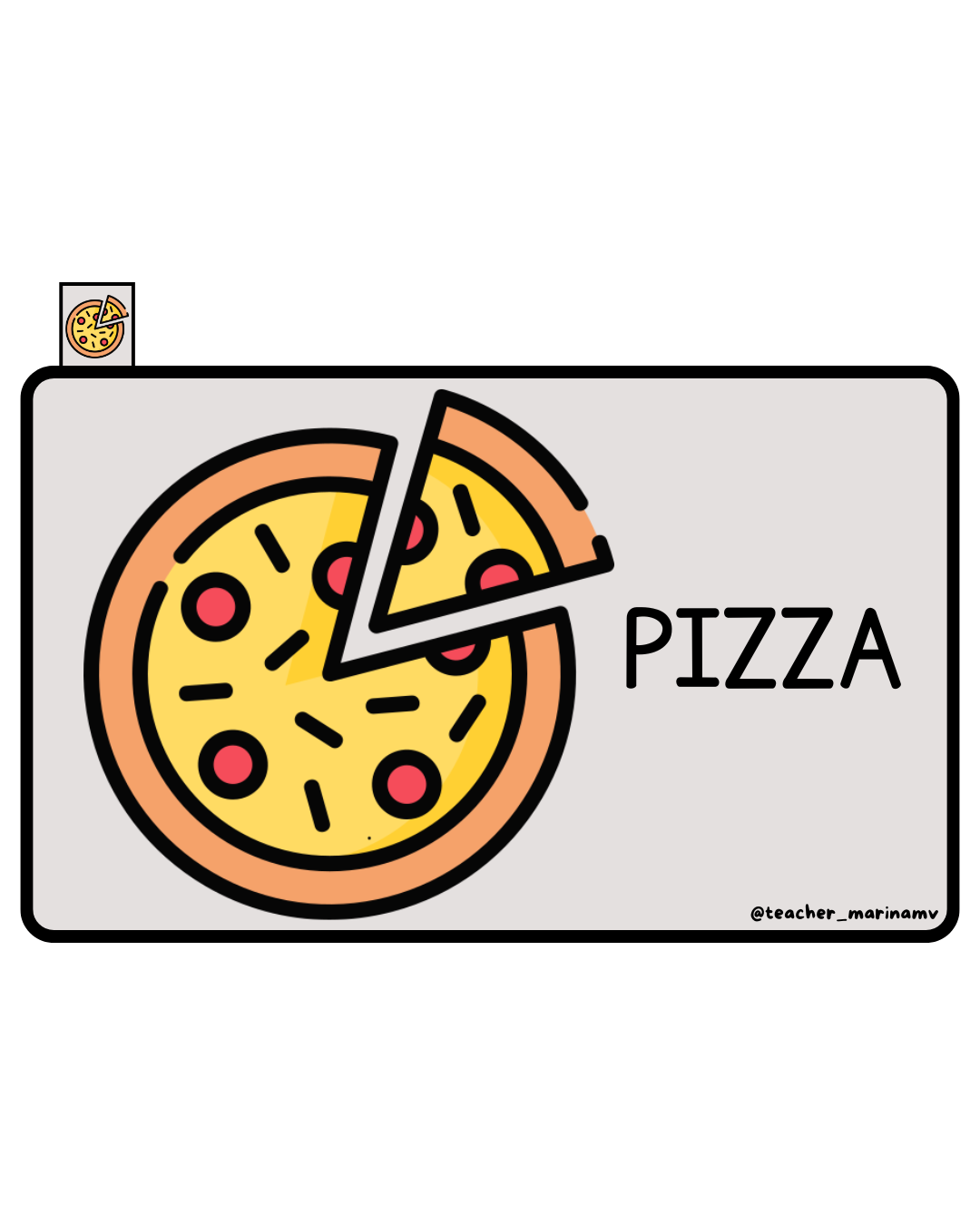 Librito de vocabulario: Food