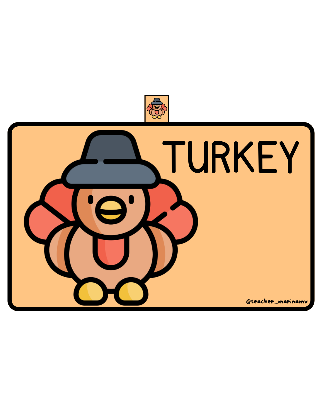 Librito de vocabulario: Thanksgiving