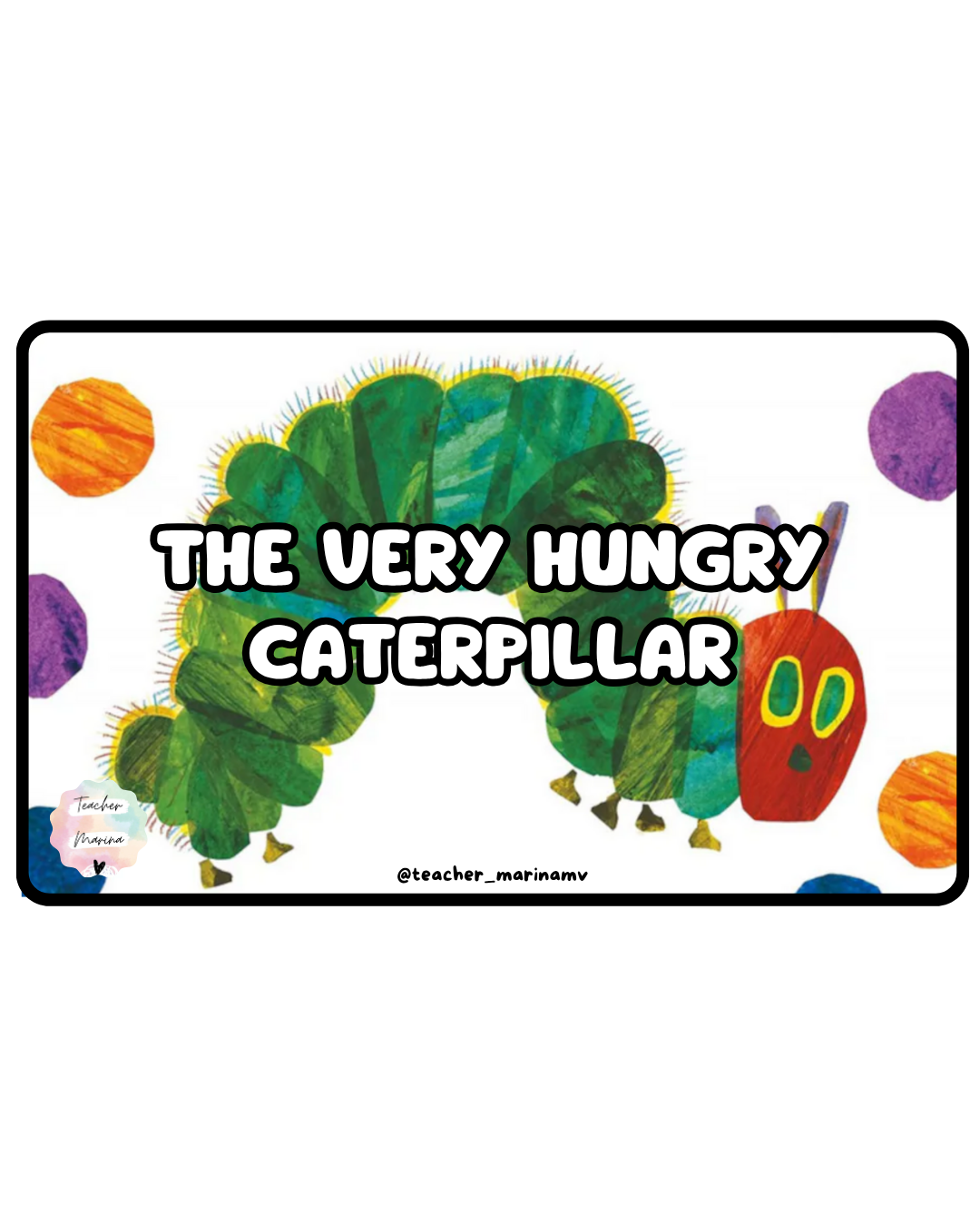 Librito de vocabulario: The very hungry caterpillar