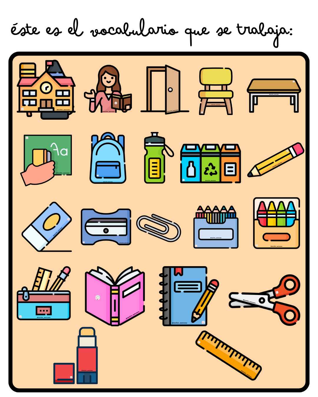 Imágenes: School Objects