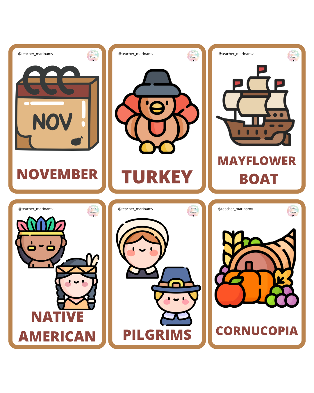Flashcards: Thanksgiving
